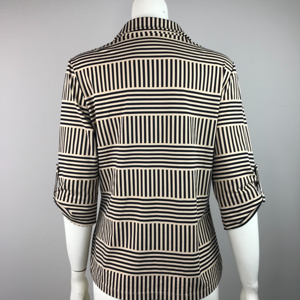 J. Mclaughlin Women's size M Striped Shirt - Picture 6 of 8